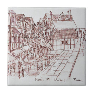 モン·サン·ミシェル·ラムパーツ ノルマンディ（フランス） タイル