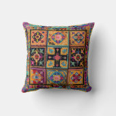 モンBrocadeパターン クッション (裏面)