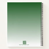 モーアミニマルーのロゴグリーン気に芝生 ノートブック (裏面)