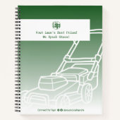 モーアミニマルーのロゴグリーン気に芝生 ノートブック (正面)