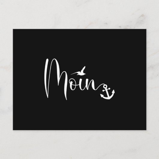 モーインモーウェアンカーロードイツ語方言ホワイト ポストカード (正面)