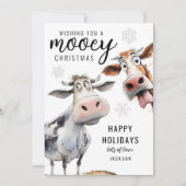 モーイー・クリスマスコーデ牛モチーフ シーズンカード (正面)