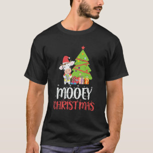 モーイ・クリスマス・サンタクロース・雌牛・牧場・農家 Tシャツ