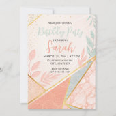 モーエレガントダーフローラ金ゴールドセージ誕生日 招待状 (正面)