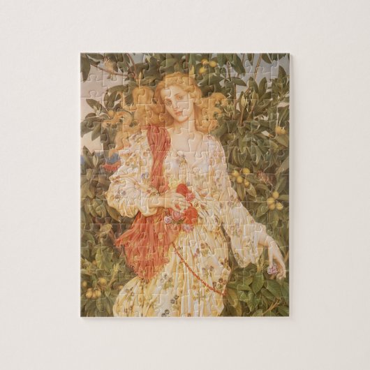 モーガンによる花と花々の女神フローラ ジグソーパズル (縦)