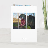 モーガンの名前、ロゴ、恐竜のバースデー・カード カード (裏面)