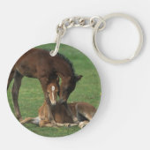 モーガンの子馬の遊ぶこと キーホルダー (裏面)