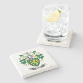 モーガンの家紋の紋章付き外衣 ストーンコースター (横)