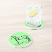 モーガンの馬のシンプルのスケッチ コースター (側面)