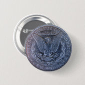 モーガンの1ドル銀貨の尾 缶バッジ (正面&裏面)
