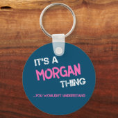 モーガンは君が理解できないことノベルティ キーホルダー (正面)