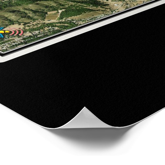 モーガンヒルカリフォルニア衛星ポスターマップ ポスター (角)