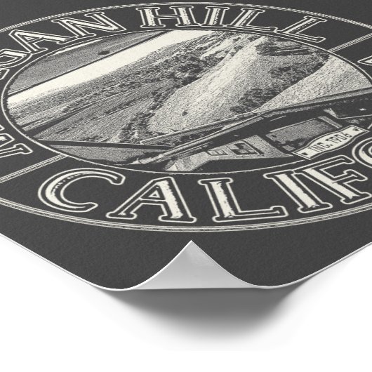 モーガンヒルカリフォルニア – ディアブロレンジヒルズ ポスター (角)