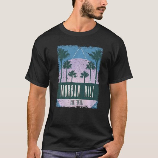 モーガンヒルカリフォルニアCAヴィンテージVaporwaveレトロ Tシャツ (正面)