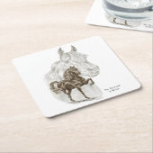 モーガンホースアート スクエアペーパーコースター (アングル)