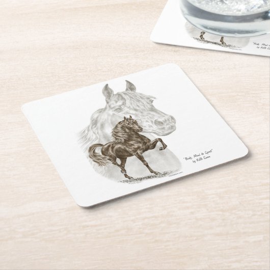 モーガンホースアート スクエアペーパーコースター (アングル)