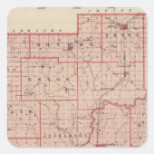 モーガン県の地図とモーレスビル スクエアシール (正面)