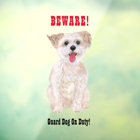 モーキーおもしろいガード犬の窓が離れない ウィンドウサイン (シート3)