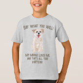 モーキーが言いたいことを言う Tシャツ (正面)