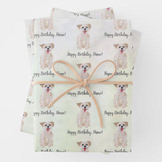 モーキーの犬の誕生日ラッピングペーパー ラッピングペーパーシート