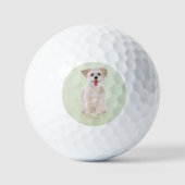 モーキーの犬 ゴルフボール（テキスト入り） ゴルフボール (正面)