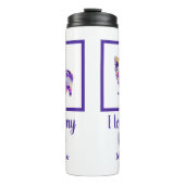 モーキーキュート犬シルエットパープルPY&B タンブラー (正面)