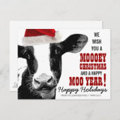 モーキークリスマスサンタハットカウズ シーズンポストカード (正面/裏面)