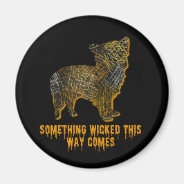 モーキーデザイナードッグシルエットおもしろいハロウィーン マグネット