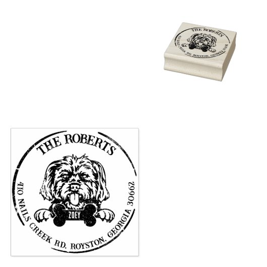 モーキードッグファミリー差出人住所 ラバースタンプ (押印)