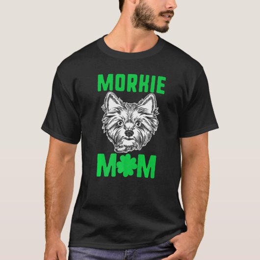モーキーママSt patricksヨークシャーマルチーズテリアD Tシャツ (正面)