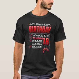 モークアップターン18ゲーム終日ゲーマー18誕生日P Tシャツ