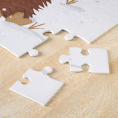 モークリスマスかわいいシャギーのハイランド牛サンタ ジグソーパズル (側面)