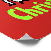 モークリスマス牛のおもしろいポスター ポスター (角)