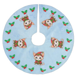 モークリスマス ブラッシュドポリエステルツリースカート