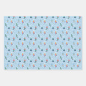 モーグルのウィンタースポーツでスキーヤーのスノーボーダー ラッピングペーパーシート (正面2)