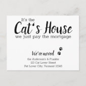 モーゲージのペット引越しに支払う猫の家だ 案内ポストカード (正面)
