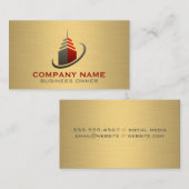 モーゲージスカイスクレーパー建物アイコン 名刺 (正面/裏面)