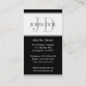 モーゲージブローカーのストライプW/W 名刺 (裏面)