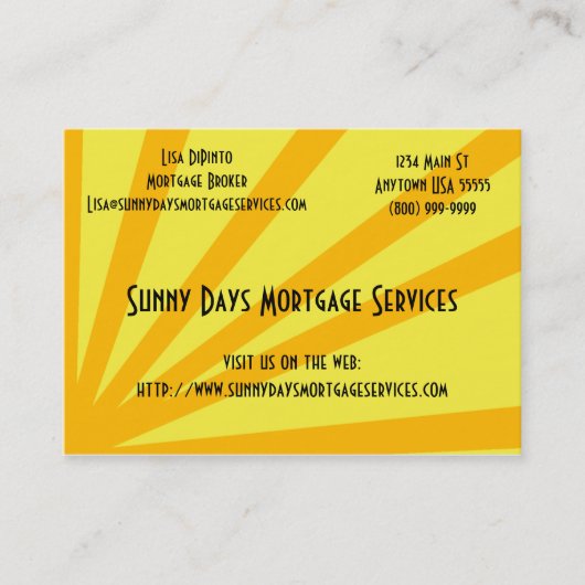 モーゲージブローカーの名刺 名刺 (正面)