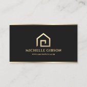 モーゲージブローカーハミニマルウス不動産仲介業者ブラック 名刺 (正面)