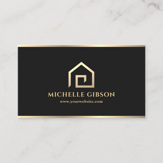 モーゲージブローカーハミニマルウス不動産仲介業者ブラック 名刺 (正面)