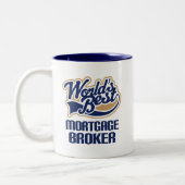 モーゲージブローカー(世界のベスト)のためのギフトのアイディア ツートーンマグカップ (左)