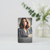 モーゲージミニマルブローカー不動産仲介業者グレービジネスカード コーリングカード (スタンド正面)