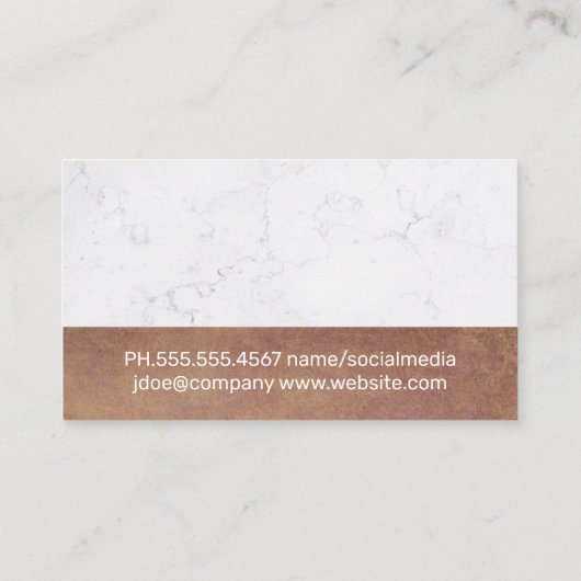 モーゲージ実在ハウスエステート |大理石 名刺 (裏面)