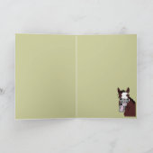 モーザリングサンデーおもしろい馬の馬動物アート カード (内部)