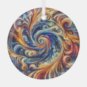 モーショカラフルン抽象芸術アート ガラスオーナメント (正面)
