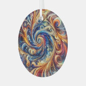 モーショカラフルン抽象芸術アート ガラスオーナメント (正面左)