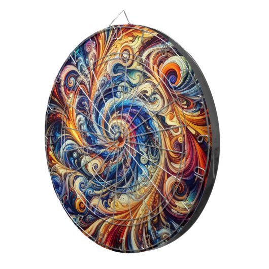 モーショカラフルン抽象芸術アート ダーツボード (正面右)