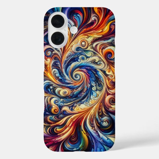モーショカラフルン抽象芸術アート Case-Mate iPhoneケース (裏面)