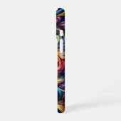 モーショカラフルン抽象芸術アート iPhone 16ケース (左側面)
